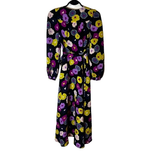 Kate Spade New York Winter Garden Floral Midi Wrap Dress - Picture 9 of 14